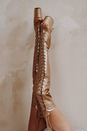 FLAMINGO-3021GP Gold Glitter Pat/M