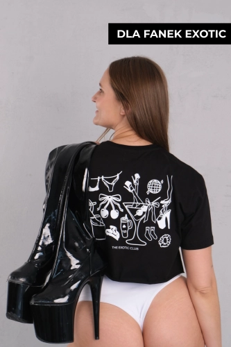 The Exotic Club czarny crop top BENG