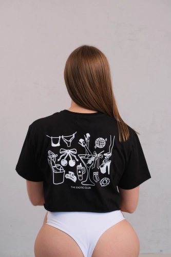 The Exotic Club czarny crop top BENG