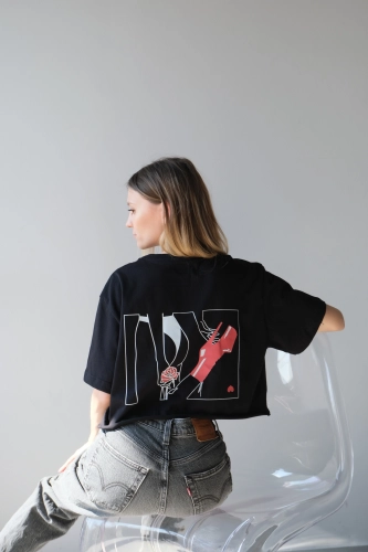 Crop top Pleaser postcard BENG