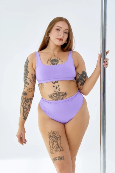 fioletowy komplet pole dance