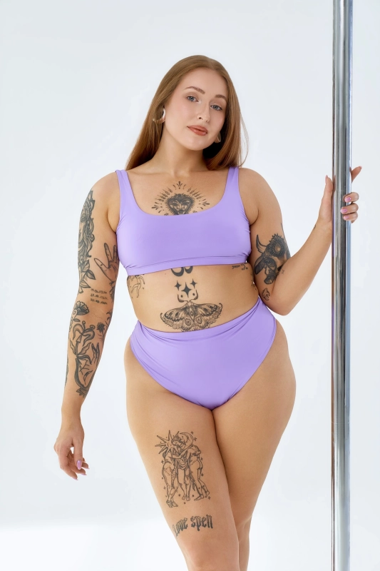 fioletowy komplet pole dance