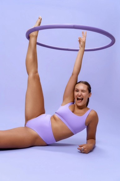 liliowy top do pole dance
