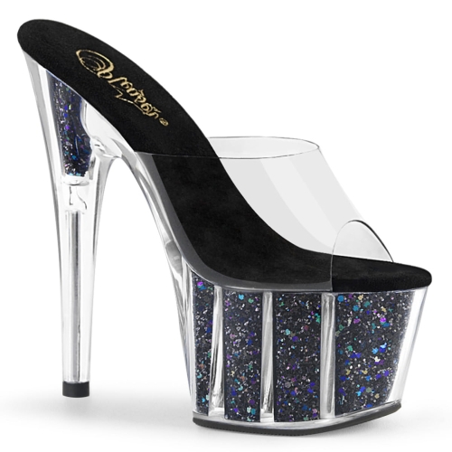 ADORE-701CG Clr/Blk Confetti Glitter