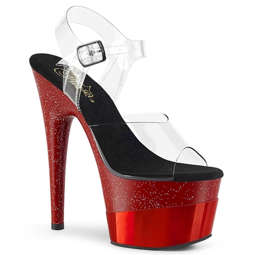 ADORE-708-2HGM Clr/Red Glitter Hologram
