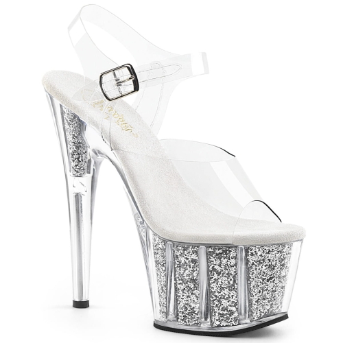 ADORE-708G Clr/Silver Glitter Inserts