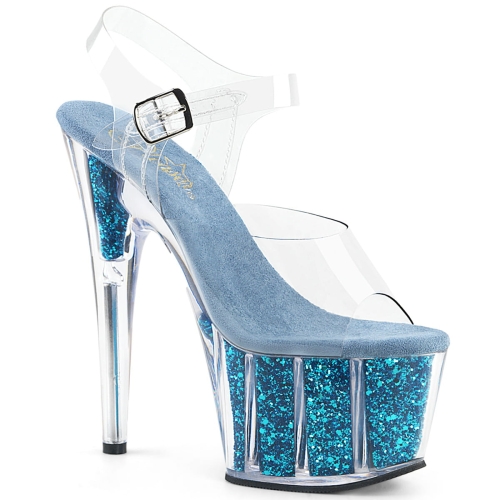 ADORE-708G Clr/Turquoise Glitter Inserts