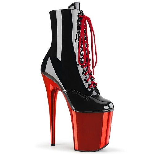 FLAMINGO-1020 Blk Pat/Red Chrome