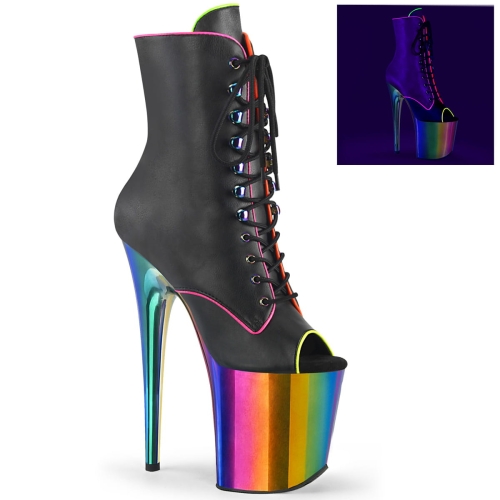 FLAMINGO-1021RC-02 Blk Pat/Rainbow Chrome