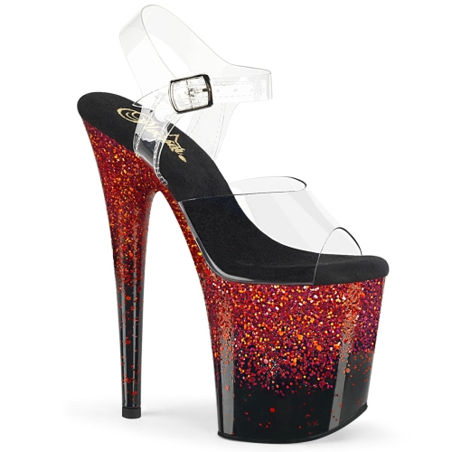 FLAMINGO-808SS Clr/Blk-Red Multi Glitter