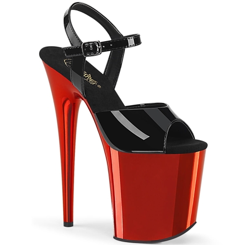 FLAMINGO-809 Blk Pat/Red Chrome