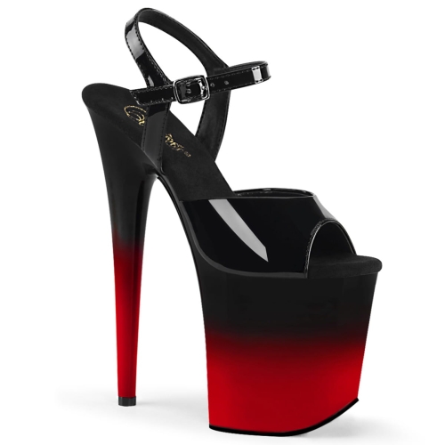 FLAMINGO-809BR-H Blk Pat/Blk-Red