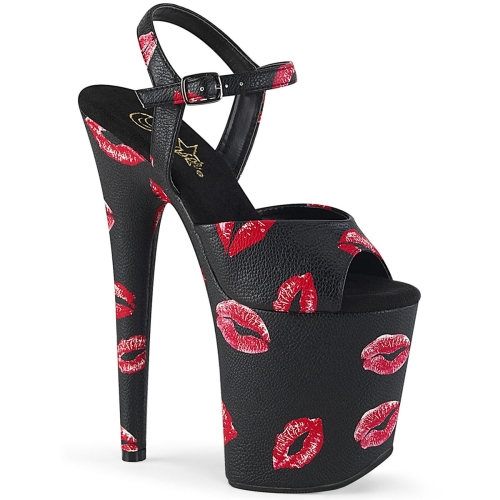 FLAMINGO-809KISSES Blk Faux Leather/Blk Faux Leather