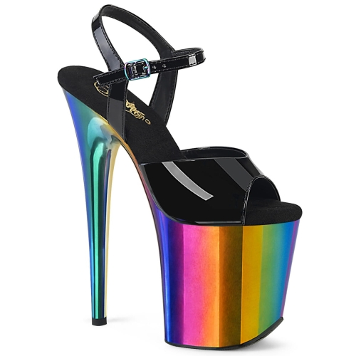 FLAMINGO-809RC Blk Pat/Rainbow Chrome