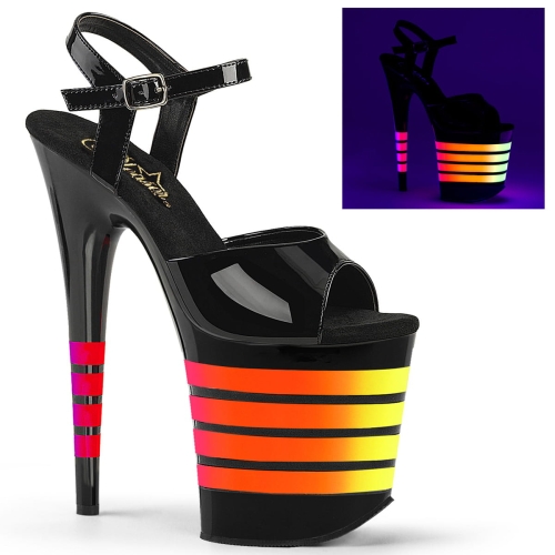 FLAMINGO-809UVLN Blk Pat/Blk-Neon Lines
