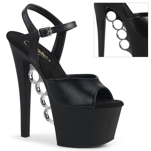 KNUCKS-709 Blk Faux Leather/Blk Matte