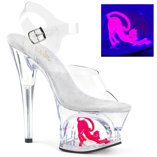 MOON-708CAT Clr/Clr-Neon Pink