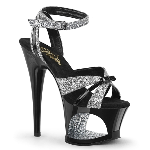MOON-728 Slv Glitter-Blk Pat/Blk