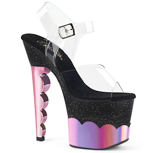 SCALLOP-708-2HGM Clr/Blk-B. Pink Hologram