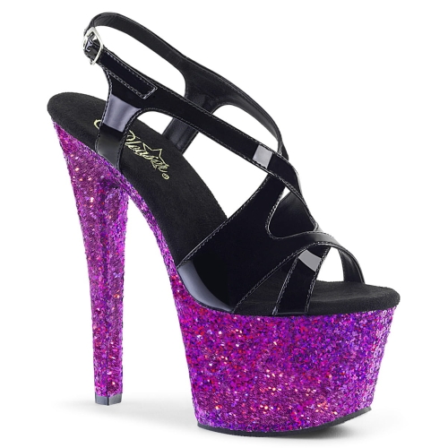 SKY-330LG Blk Pat/Purple Multi Glitter