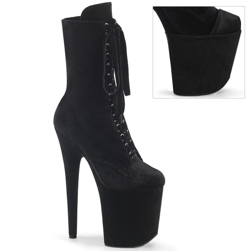 FLAMINGO-1045 Velvet Black z ochraniaczami na buty